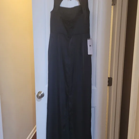 Azazie Elegant Black Evening Gown - Picture 3 of 7